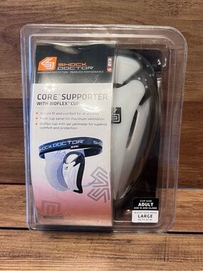 Shock Doctor Core Supporter with White Bioflex Cup - Large